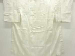 アンティーク　本麻透かし織　花模様長襦袢